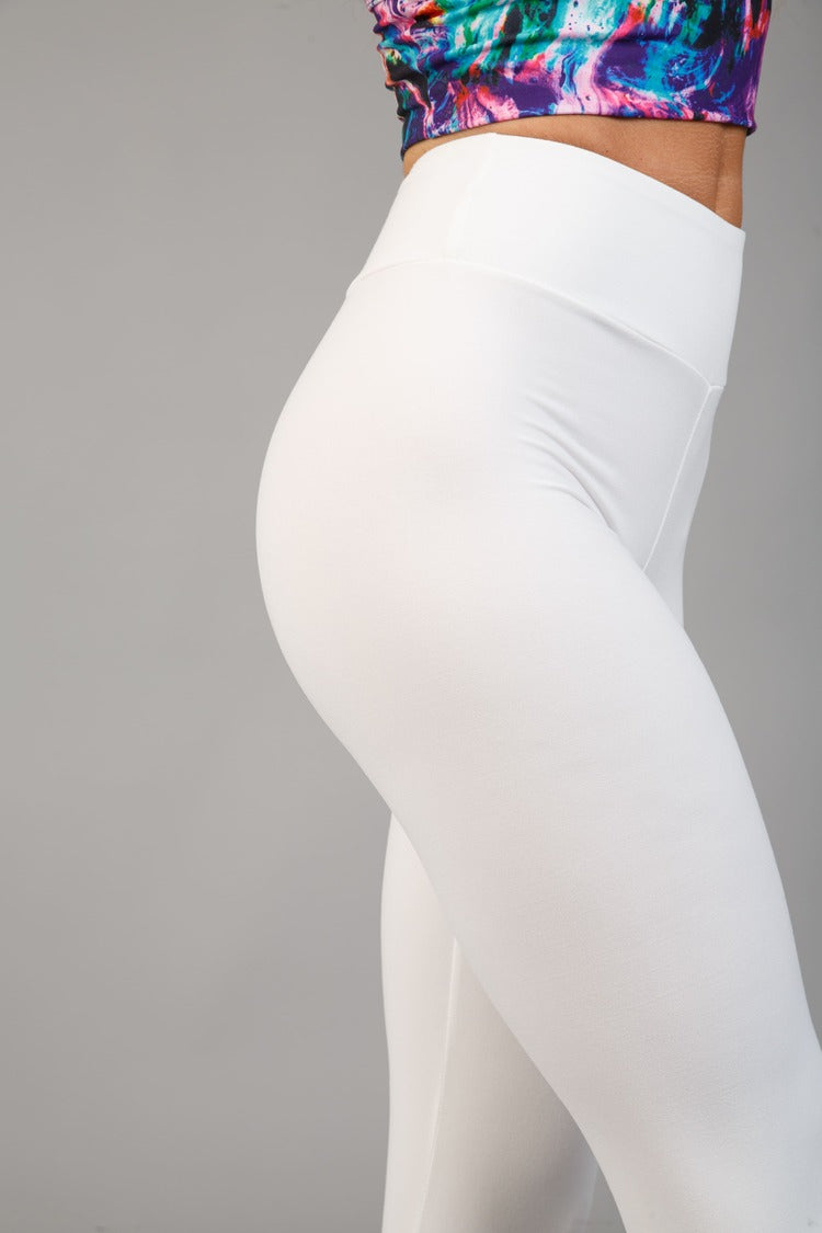Dámske capri legíny, mliečny hodváb – 328